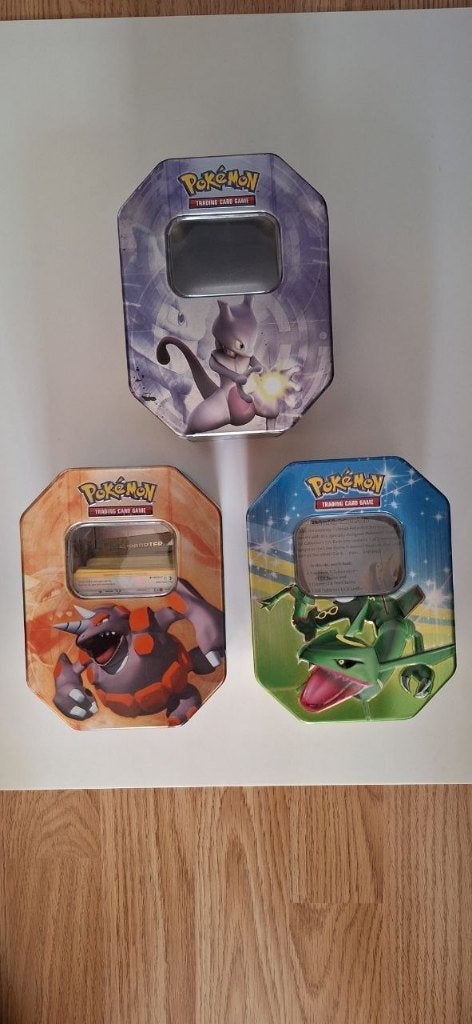 Pokémon vintage Diamond & Pearl tins LEEG, Ophalen of Verzenden, Gebruikt, Overige typen