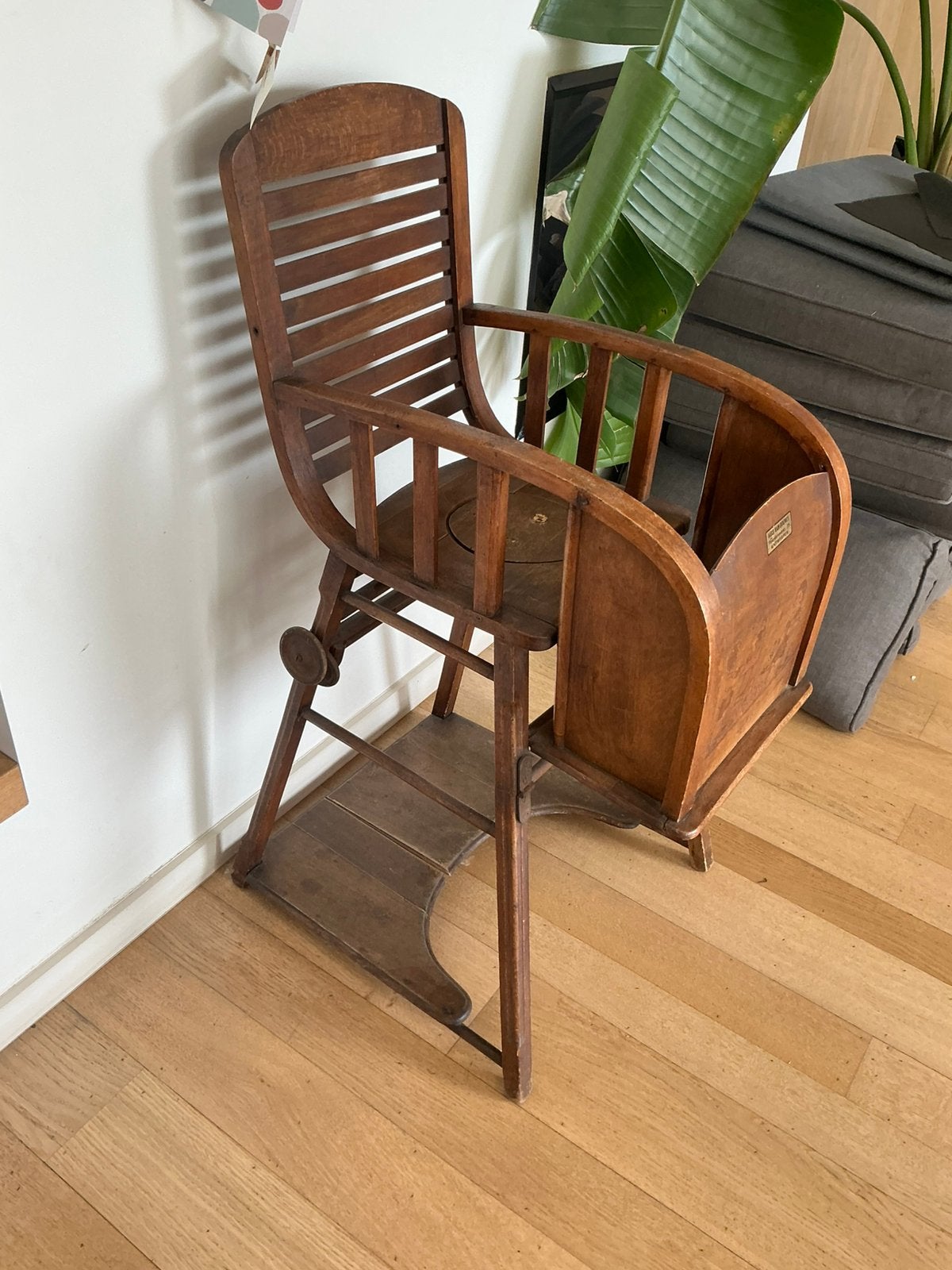 Antieke kinderstoel, Huis en Inrichting, Stoelen, Gebruikt, Bruin, Eén, Hout