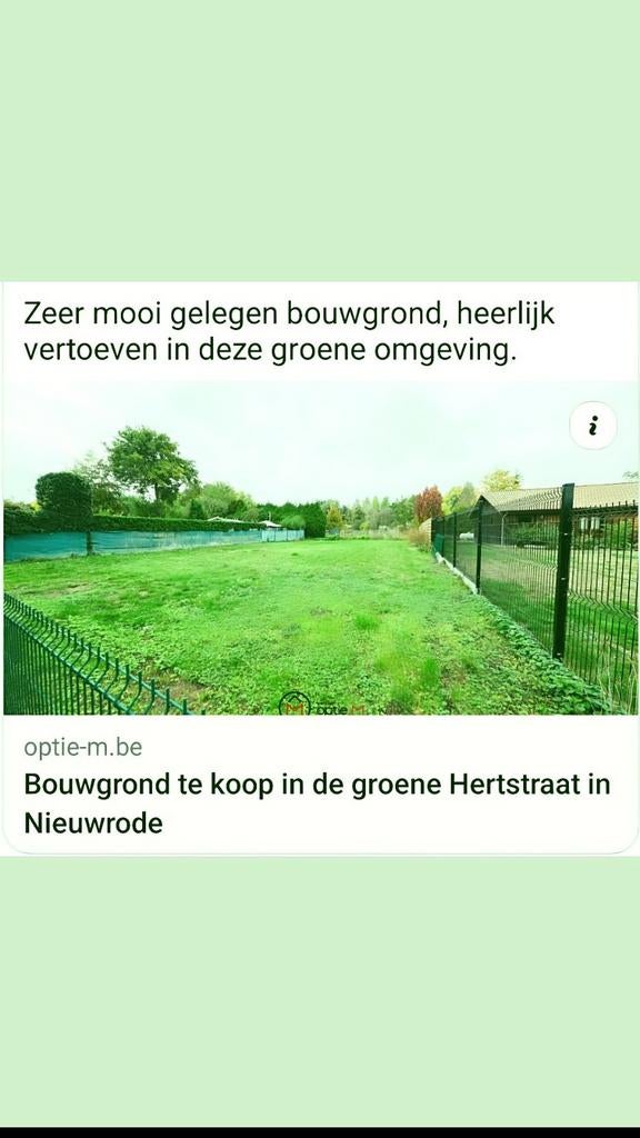 Zeer mooi gelegen bouwgrond te koop