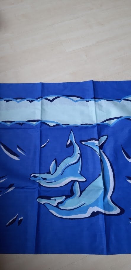 Ensemble de draps New Fresh Blue Dolphin pour 1 personne, Neuf, Anti-allergénique, Autres marques, Housse de couette