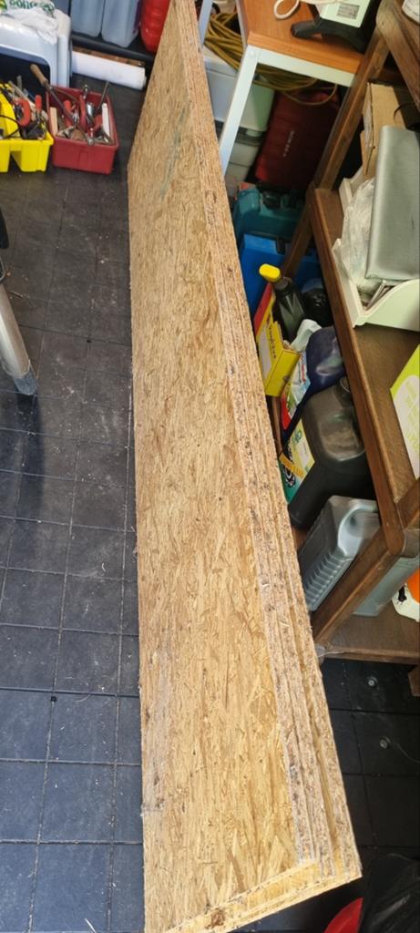 3 OSB platen 60x244cm tand groef 18mm, Doe-het-zelf en Bouw, Ophalen