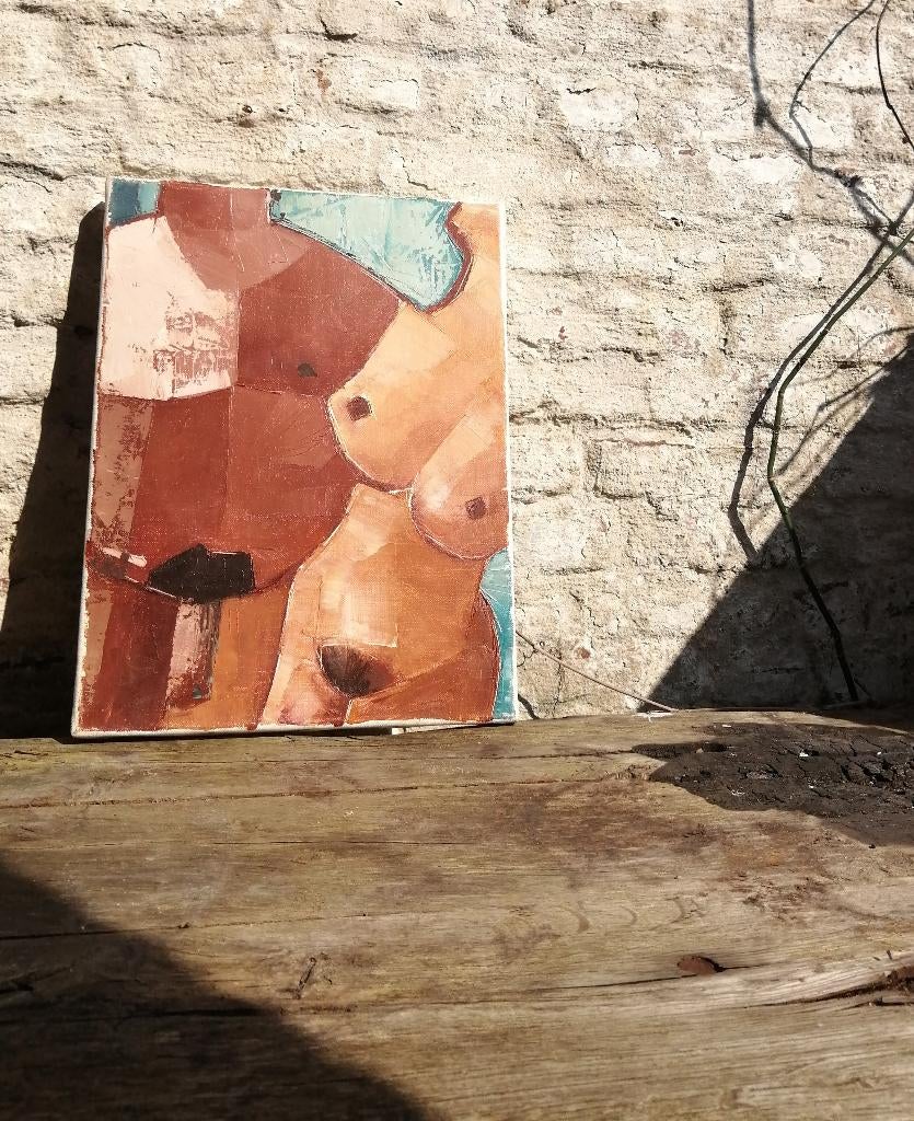 vintage schilderij naakt, Antiek en Kunst, Ophalen