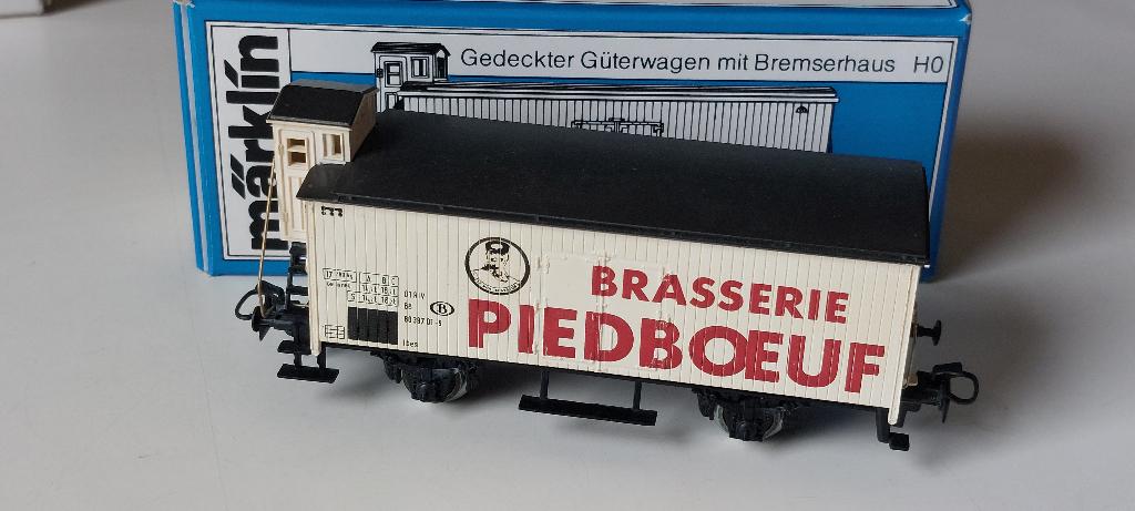 'SNCB/NMBS MARKLIN BELGIAN BEER WAGON *PIEDBOEUF* HO*AC', Analogique, Courant alternatif, Wagon, Comme neuf