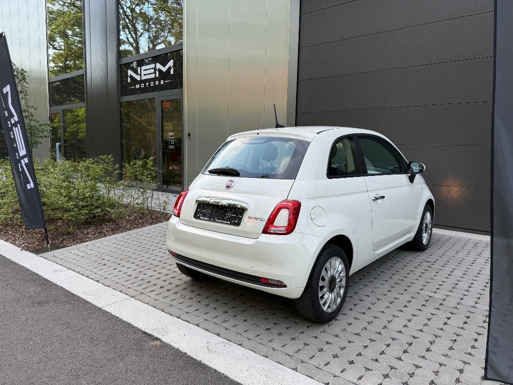 Fiat 500 1.0i MHEV Cult,GARANTIE,AIRCO,CRUISE,NAVI,PDC,USB,, Auto's, Stof, Euro 6, Wit, Bedrijf
