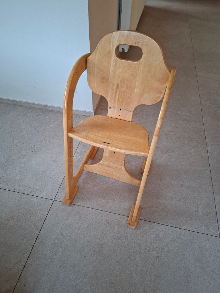 Eetstoel kinderstoel hout, Enfants & Bébés, Enlèvement, Utilisé, Chaise évolutive, Coulissant