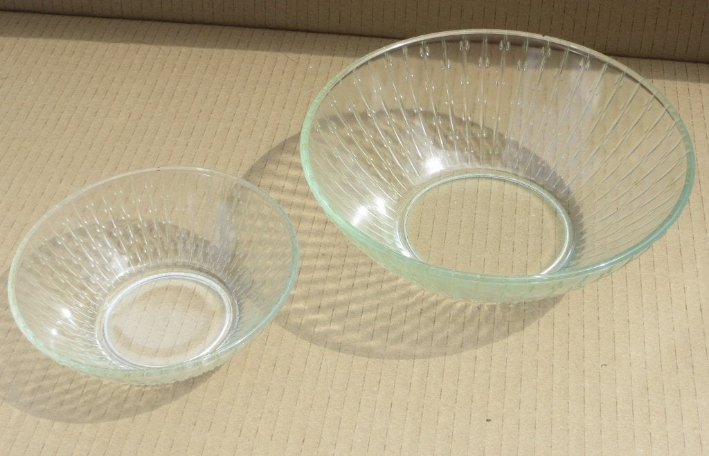 2 glazen kommen - vintage/retro, Gebruikt, Vintage, Ophalen of Verzenden, Glas