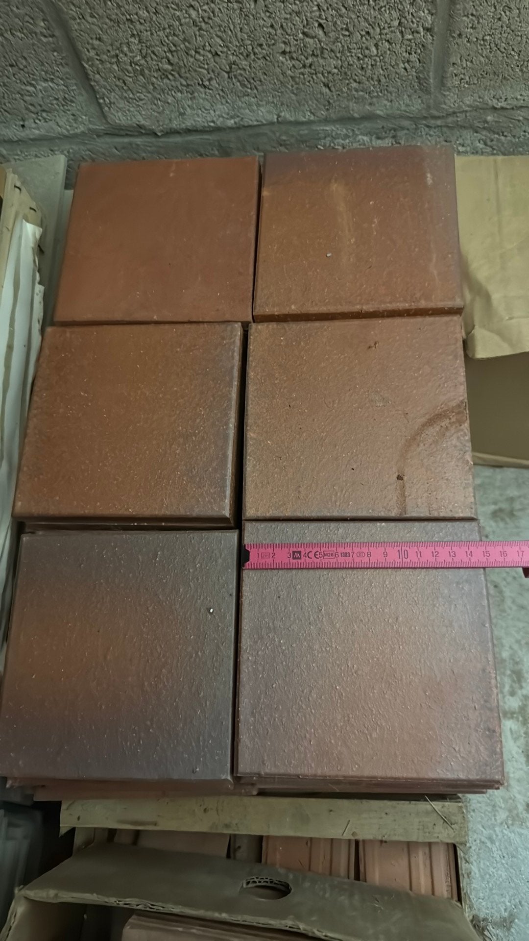 Terracotta tiles sol et bordures, Bricolage & Construction, Dalles & Carrelages, Moins de 20 cm, Enlèvement, Moins de 20 cm, Carrelage de sol