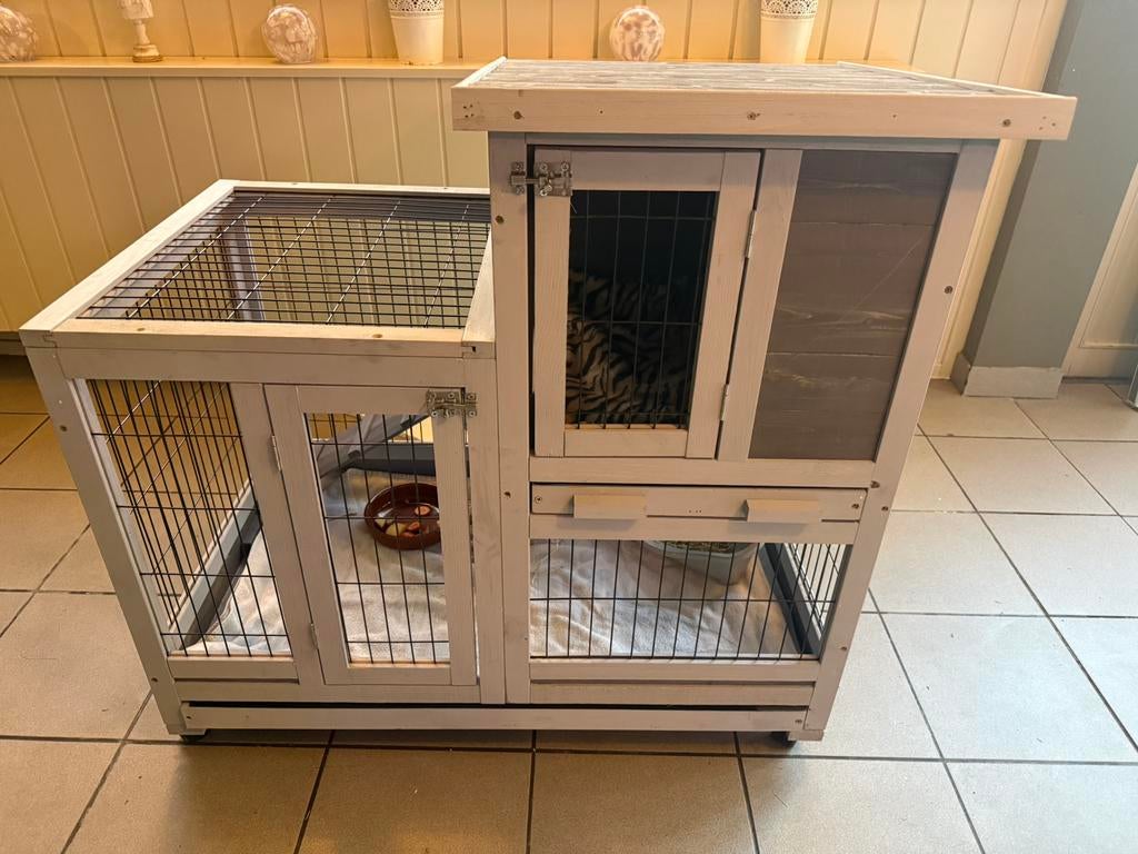 kooi voor konijnen, cavia's, Ophalen, Kooi, Zo goed als nieuw, 90 cm of meer