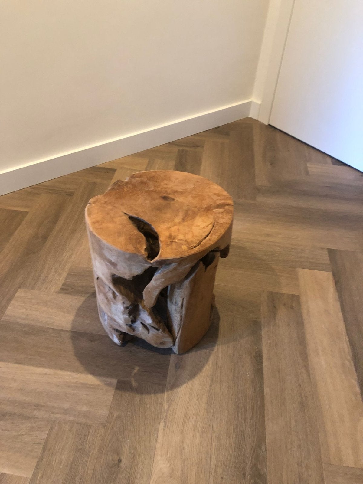 Tropicana massief teakhouten bijzettafel, Ø 35 cm, Minder dan 45 cm, Minder dan 55 cm, Rond, Nieuw