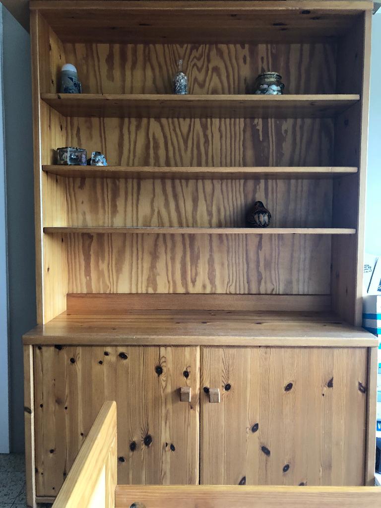 Buffet à étagères bois massif, Utilisé, Moins de 50 cm, Pin, 150 à 200 cm