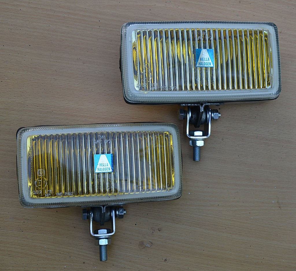 Vintage gele (amber) Hella mistlampen 107 115 592, Autos : Pièces & Accessoires, Éclairage, BMW, Mercedes-Benz, Porsche, Volkswagen
