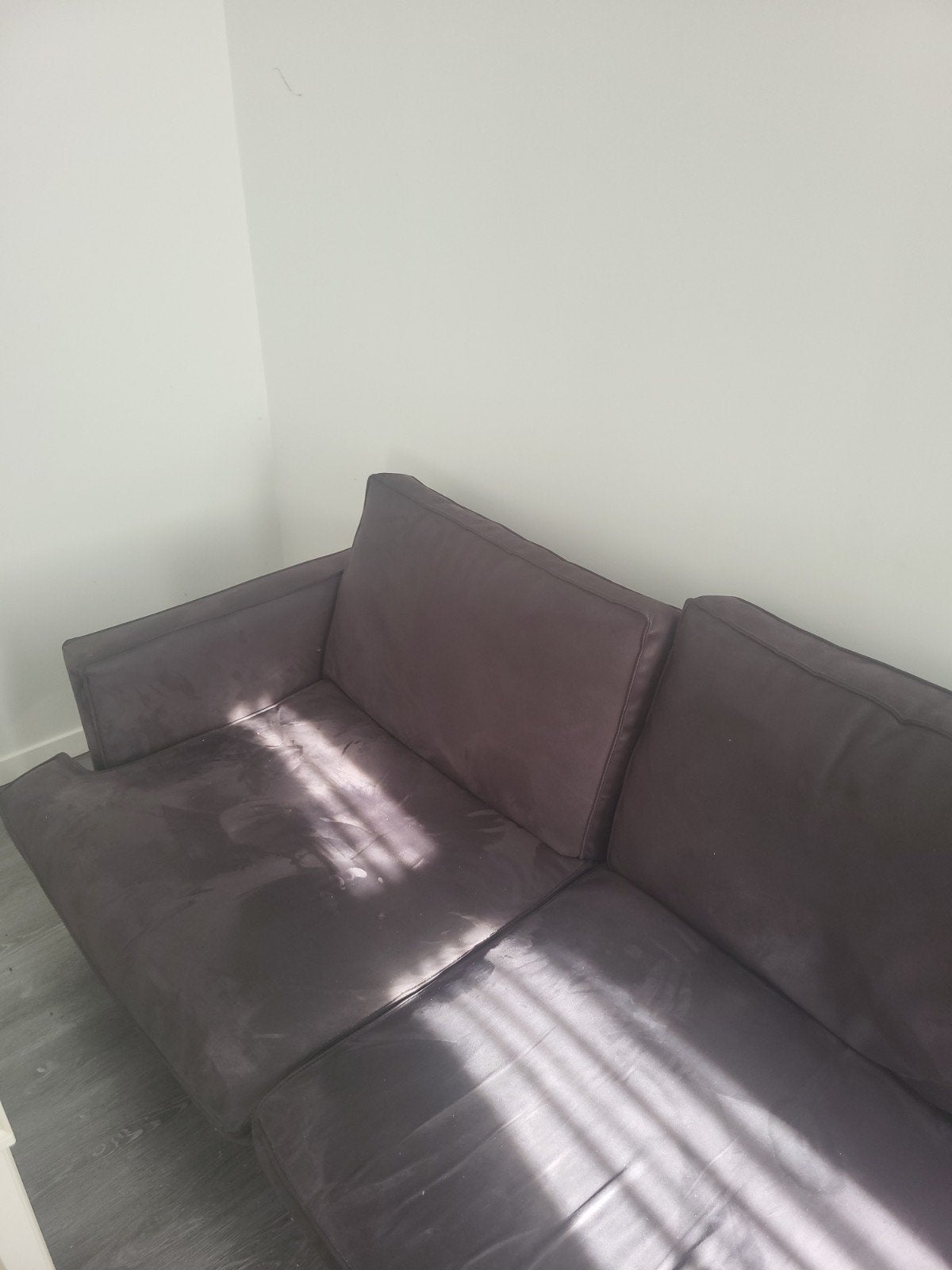 Salon modulable en ange. Cuir retourne brun etat neuf, Maison & Meubles, Enlèvement, Comme neuf, Cuir, Moderne disign