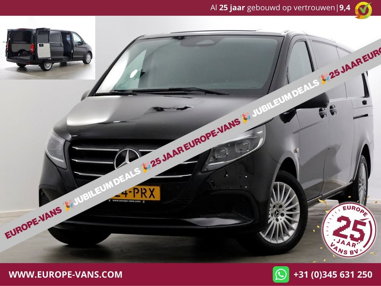 Mercedes-Benz Vito 116 CDI 163pk 9G Automaat XL Extra Lang 4, Auto's, Automaat, Zwart, Bedrijf, Diesel