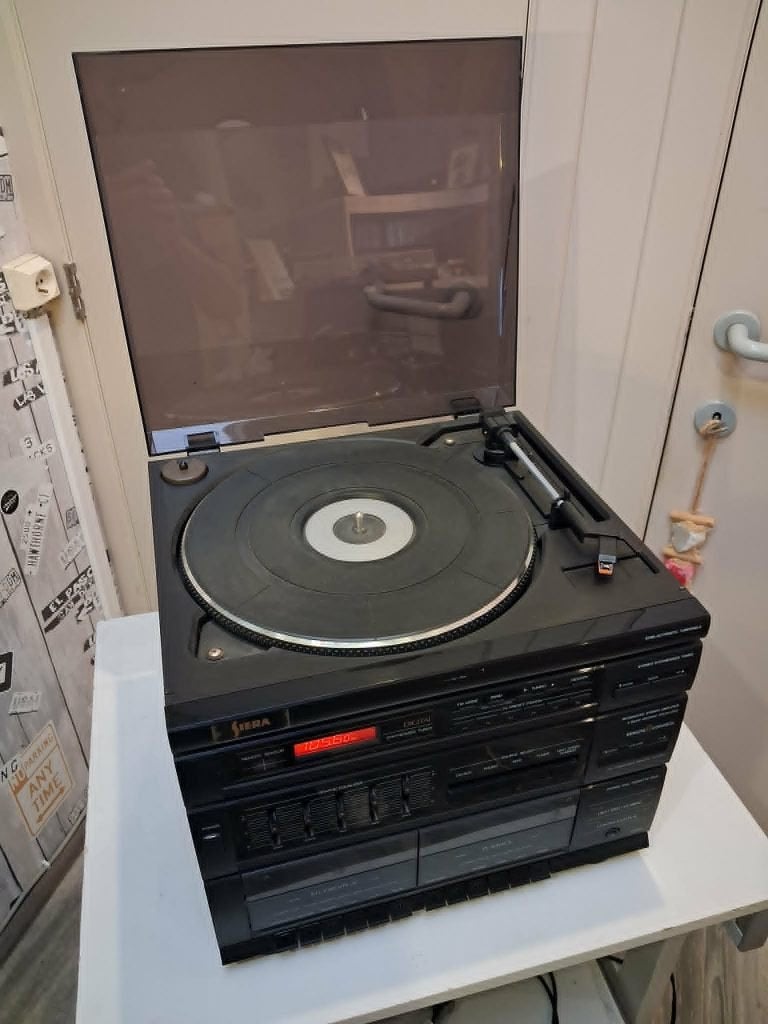 Siera Stereo set met platenspeler, Tuner of Radio, Gebruikt, Microset, Ophalen