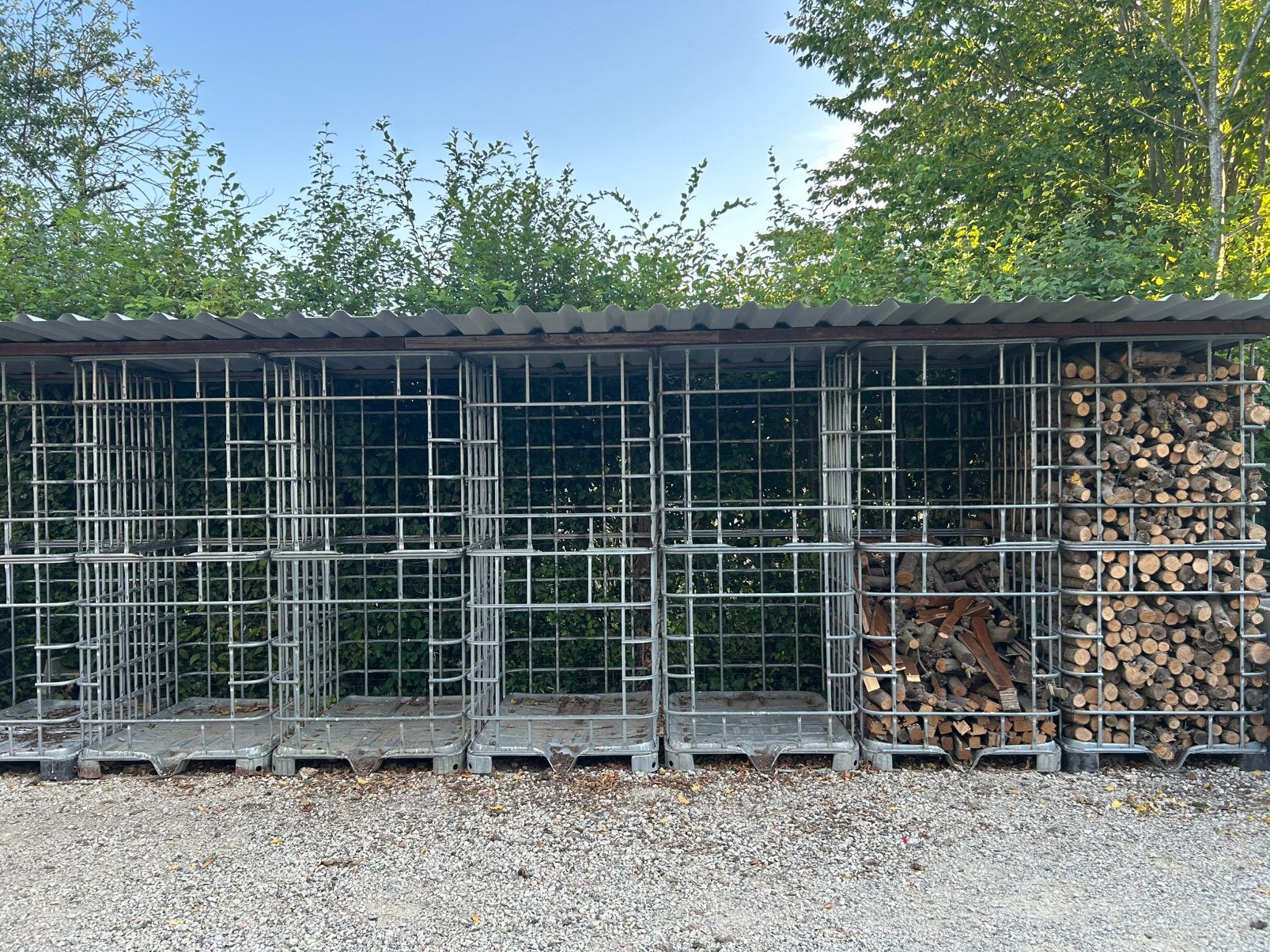 Stapel kooien voor hout bijna 17 cube, Tuin en Terras, Brandhout, Ophalen