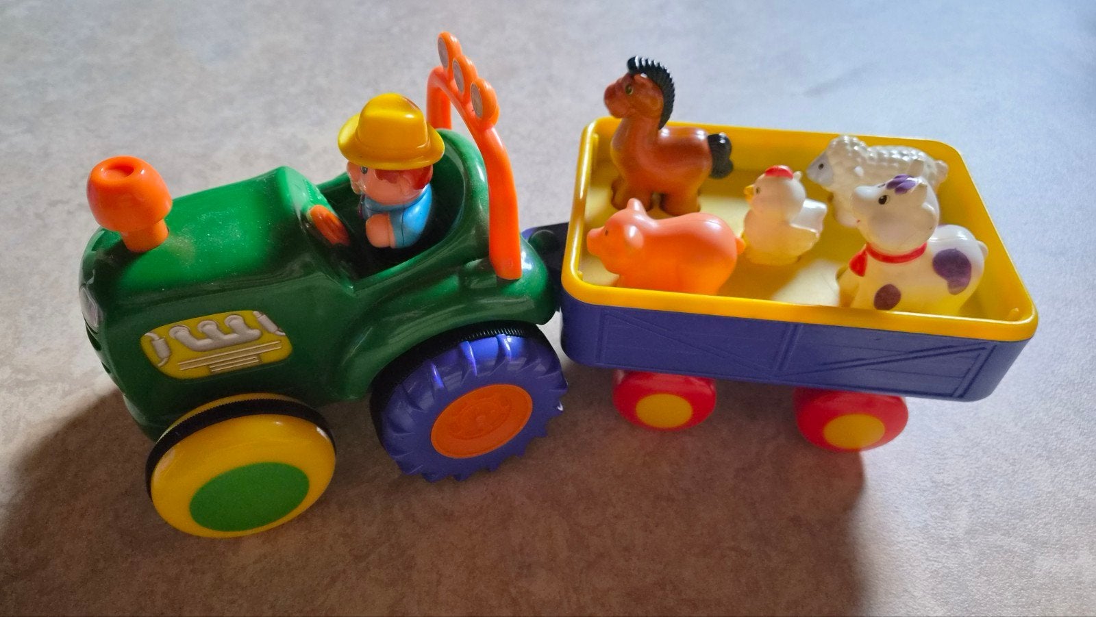 Kiddieland - Big Steps Play Old MacDonald Tractor en aanhang, Ophalen of Verzenden