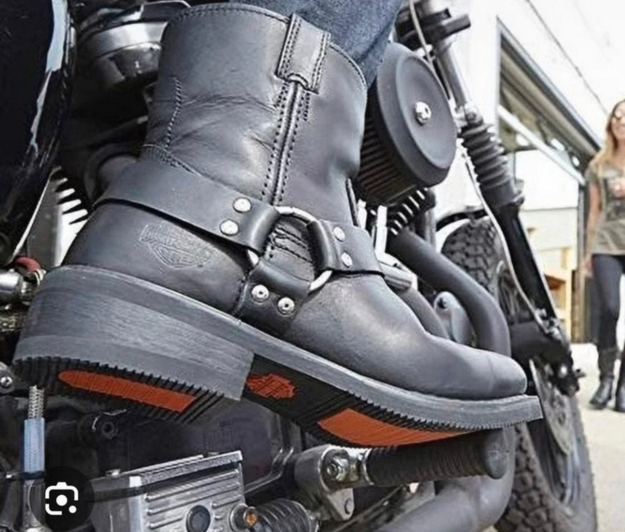 Bottes Harlez Davidson El Paso, Kleding | Heren, Schoenen, Verzenden, Zwart, Gespschoenen, Zo goed als nieuw
