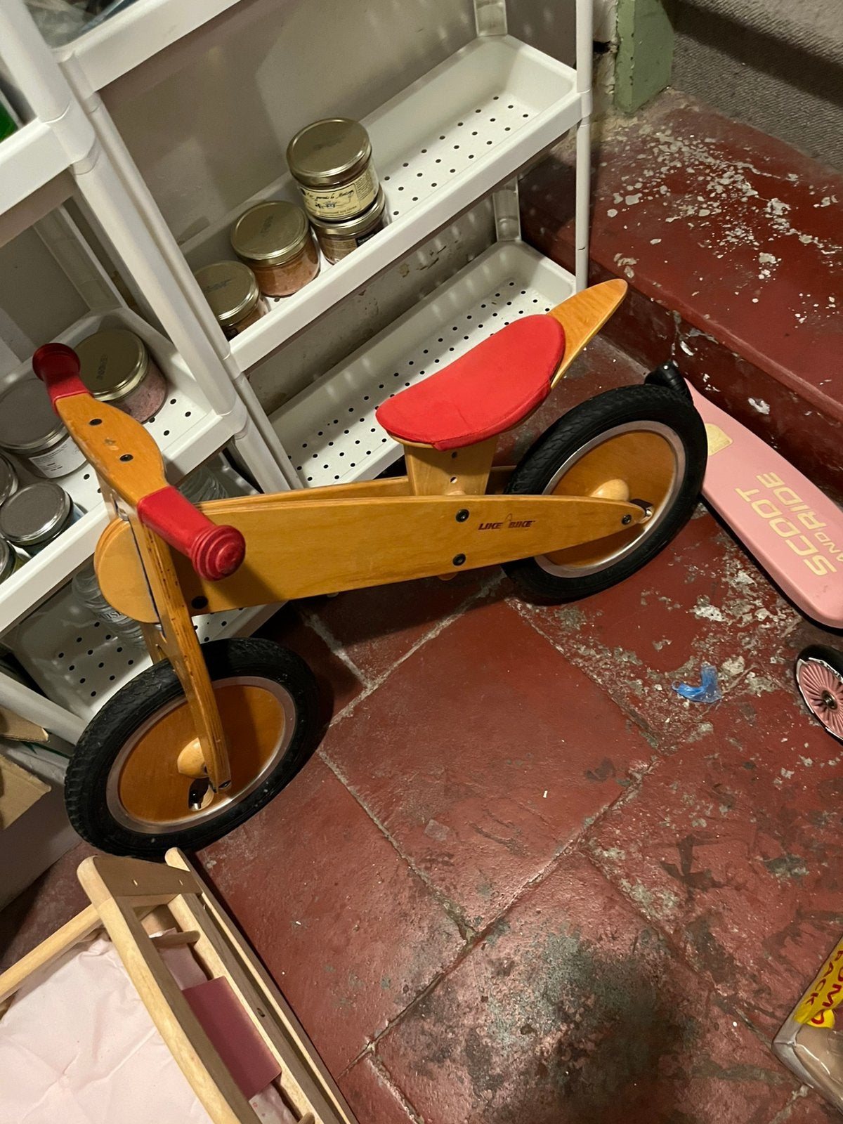 Houten loopfiets voor kinderen, Fietsen en Brommers, Ophalen, Gebruikt