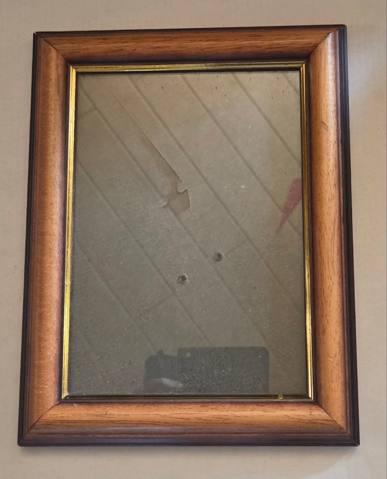 Bruine houten lijst met glas (1318 cm), Ophalen of Verzenden, Hout, Met glas, Fotolijst