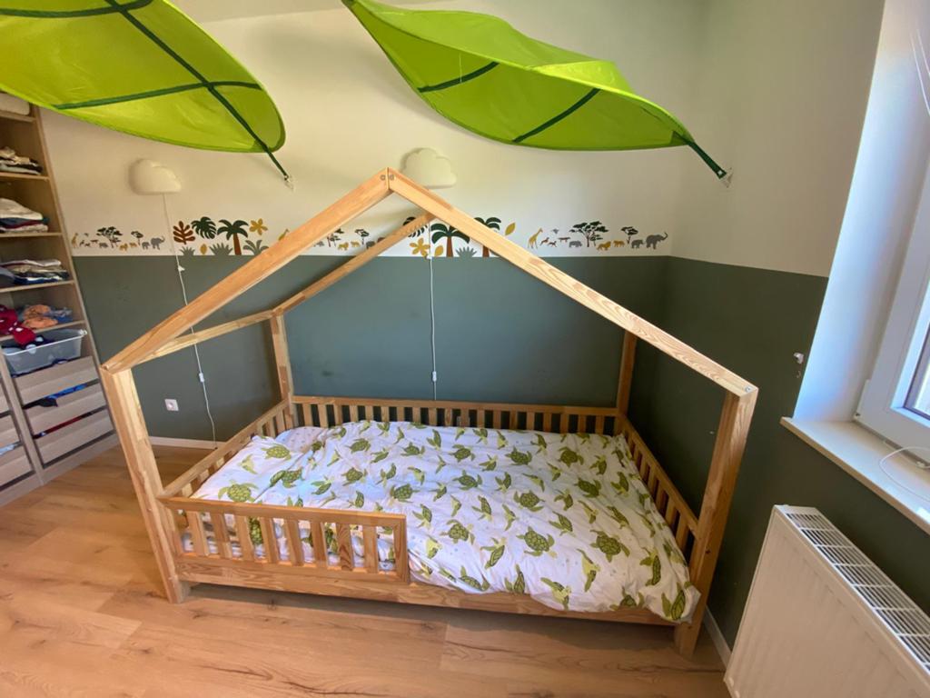 Lit cabane enfant bois 90x190cm, Enlèvement, Comme neuf