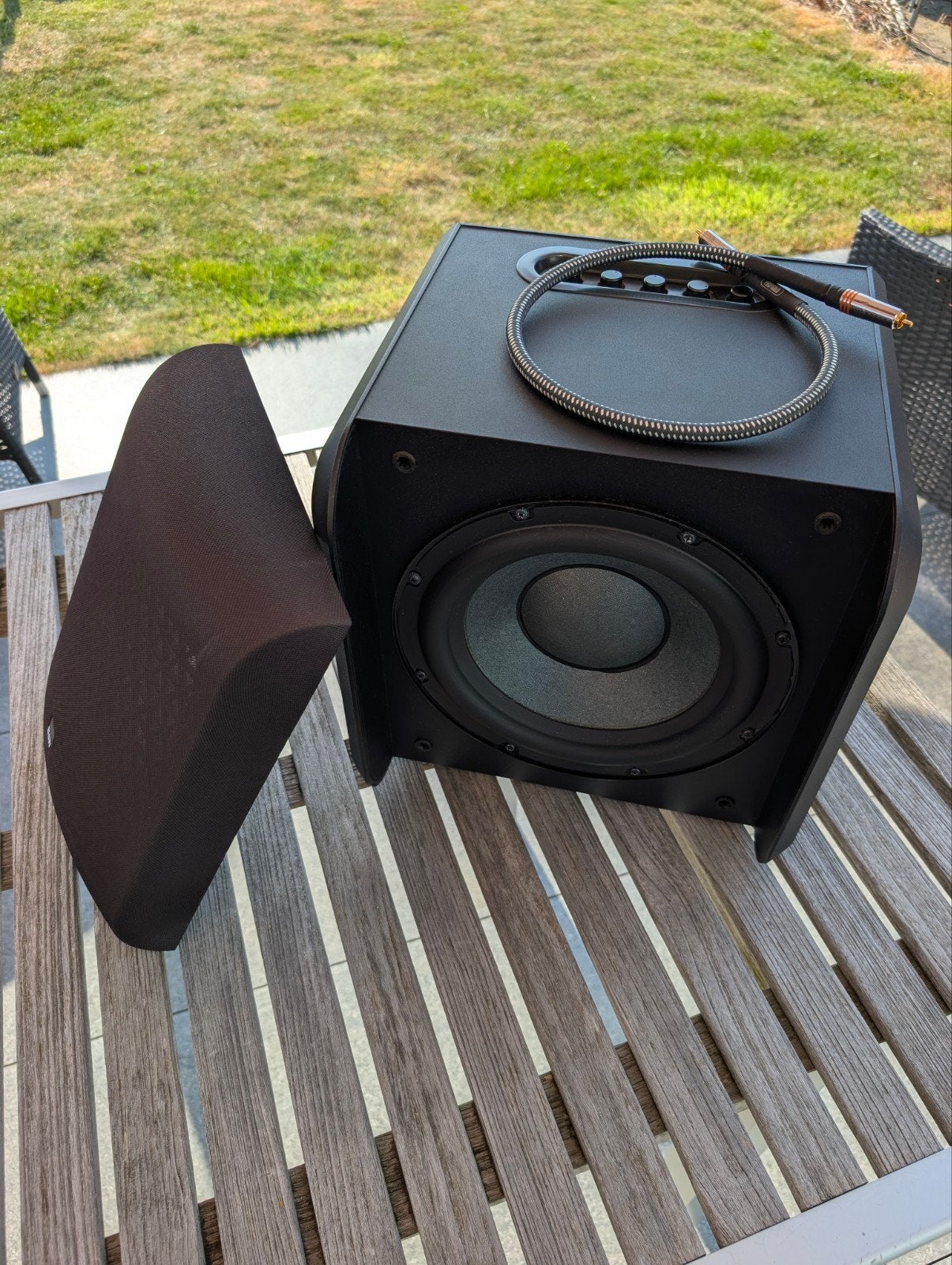 Subwoofer actif B&W AS2, woofer de 250 mm, 150W, comme neuf!, Comme neuf, Bowers & Wilkins (B&W), Compatible son surround/home cinéma