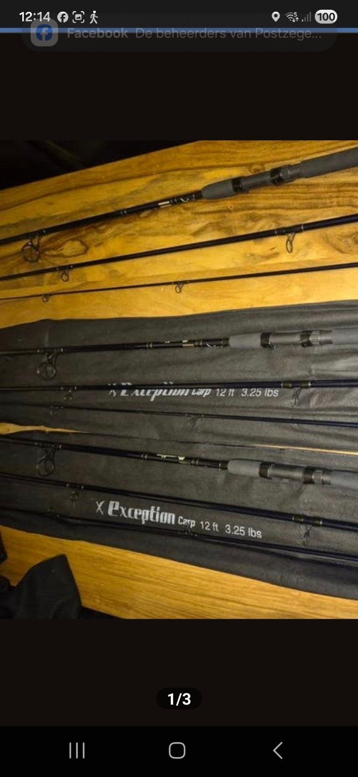 Karper hengels 3x 3.25 lbs 360cm 3 molens nieuw, Ophalen