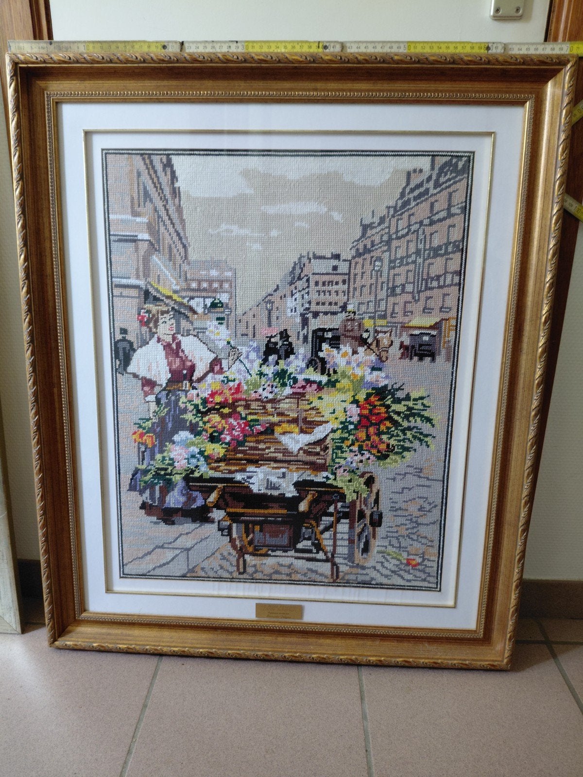 Tapisserie sous cadre très bon état largeur 70cm hauteur 86c, Ophalen, Oorspronkelijke maker, Overige typen, Nieuw