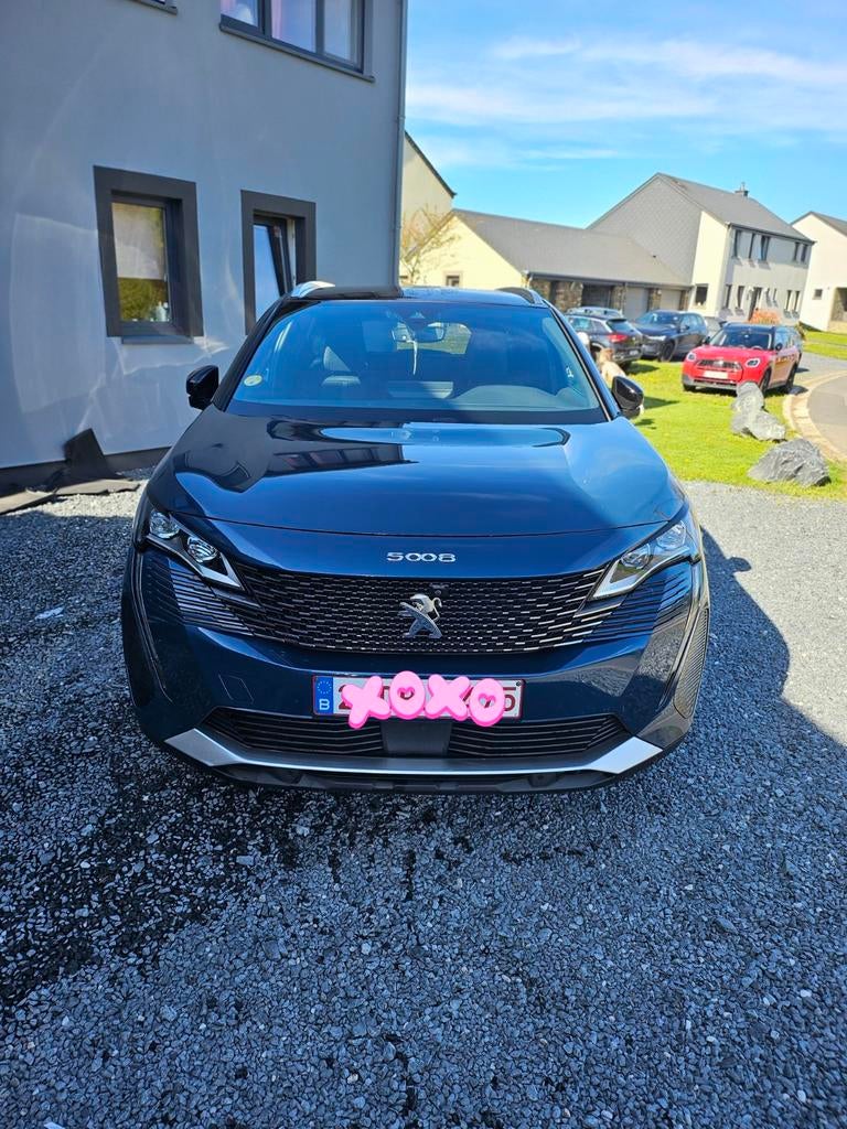 Peugeot 5008 gt boîte auto 7 places, 4 cilinders, Bluetooth, Blauw, Leder en Stof