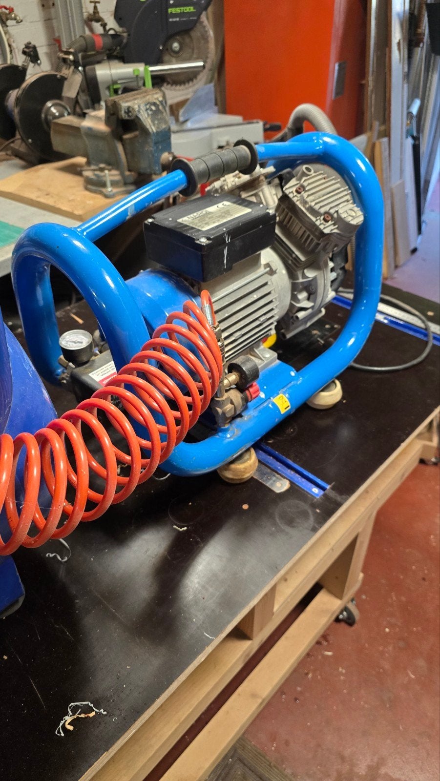 Compressor met twee cilinders, Doe-het-zelf en Bouw, Olievrij
