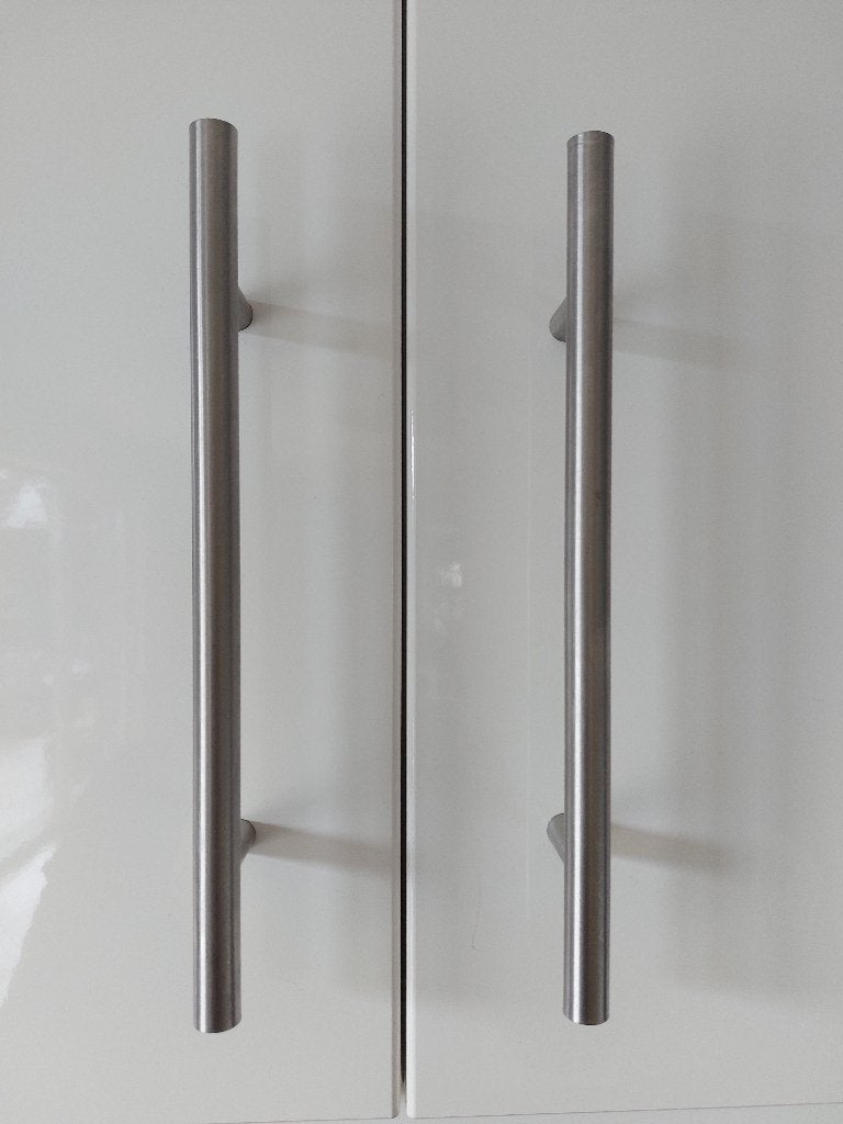 24 x Poignée d'armoire en acier inoxydable, Bricolage & Construction, Enlèvement, Utilisé, Inox, Loquet ou Poignée