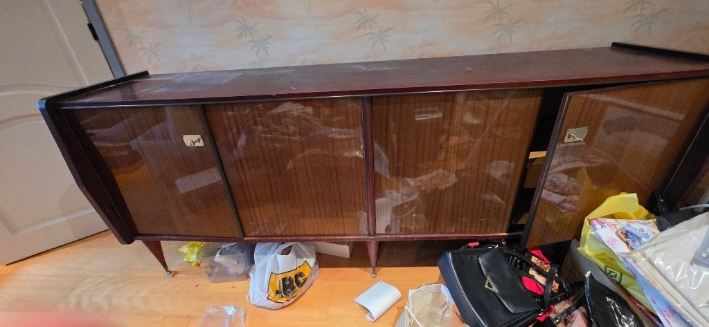 Vintage dressoir jaren 50–60 – stijlvolle retro kast, Huis en Inrichting, Ophalen, Gebruikt, Met lade(s), Vintage retro jaren 50-60