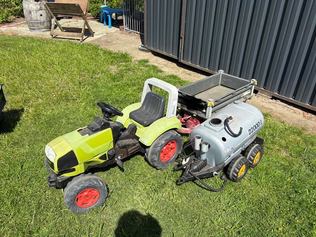 Claas tractor met kar en vat, Kinderen en Baby's, Ophalen, Gebruikt