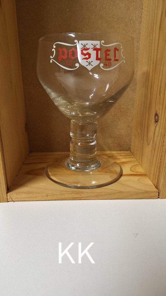 bierglas Postel (nr KK), Ophalen, Gebruikt, Glas of Glazen, Overige merken