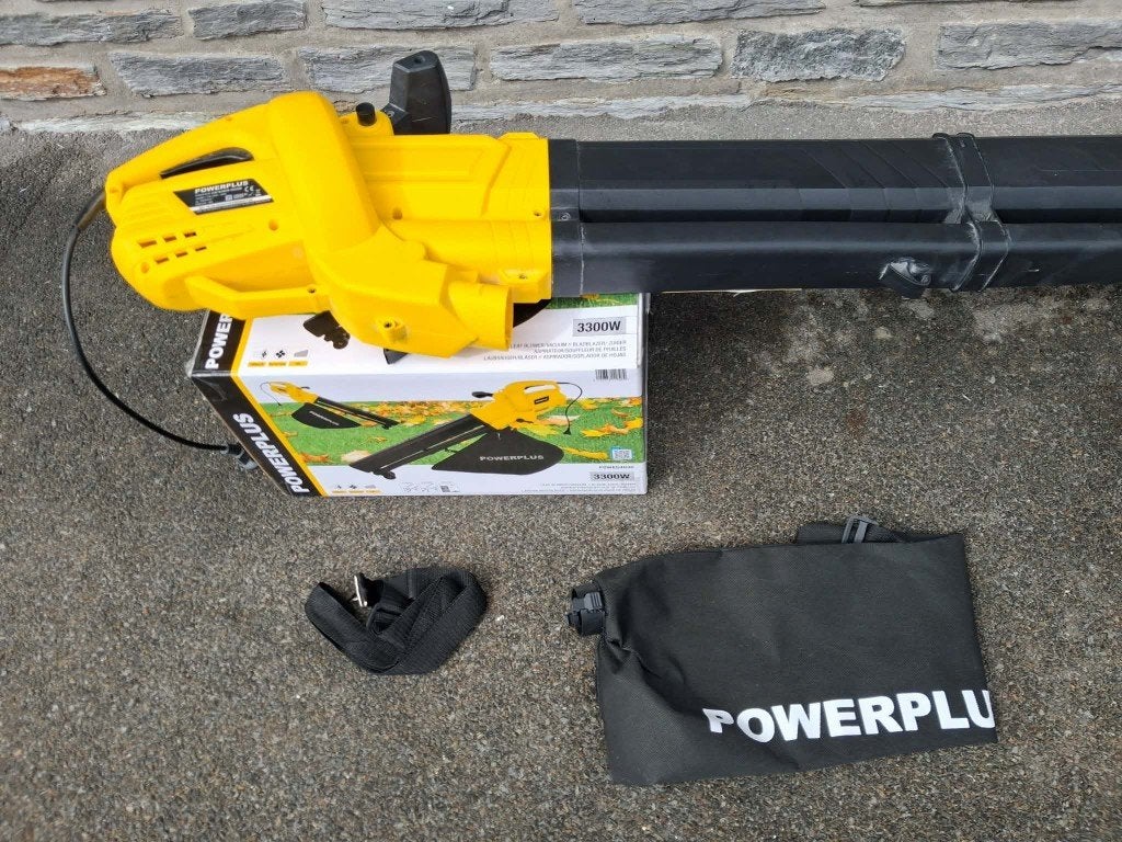 Aspirateur/souffleur Powerplus 3300W, Ophalen, Met opvangzak, Handgedragen, Zo goed als nieuw