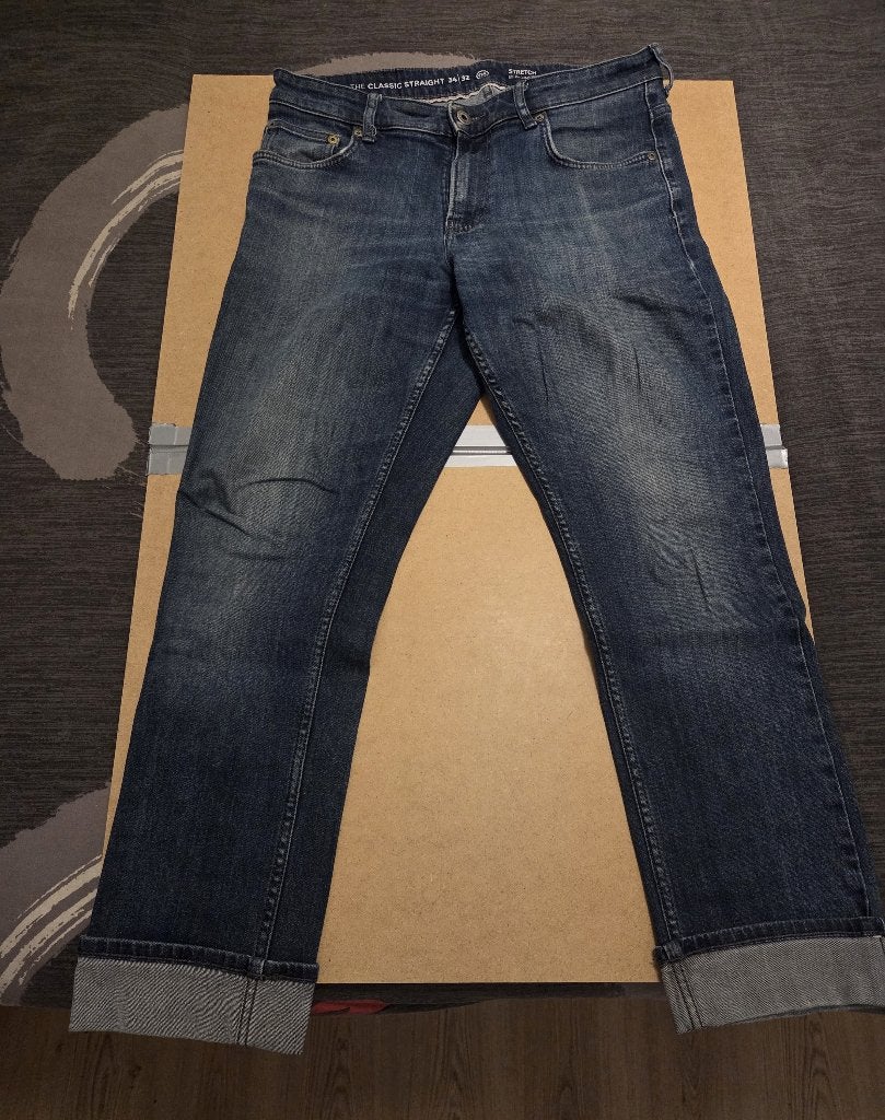 2 jeansbroeken 34/32, Ophalen, Blauw, C&A, Zo goed als nieuw