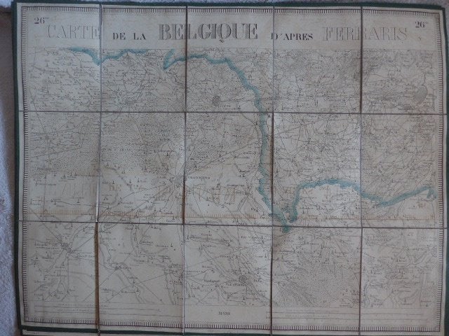 Mons (et environs) -Carte d'après FERRARIS - anno 1831, Enlèvement ou Envoi, Utilisé