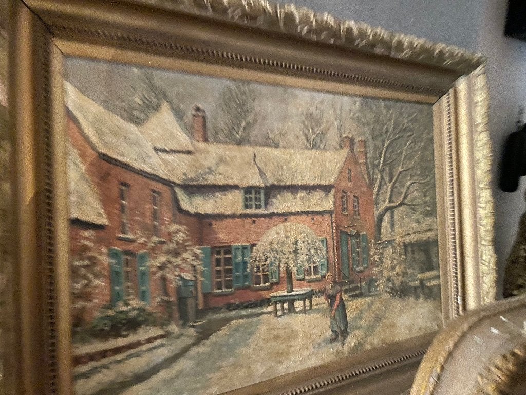 Mooi antiek schilderij, Ophalen
