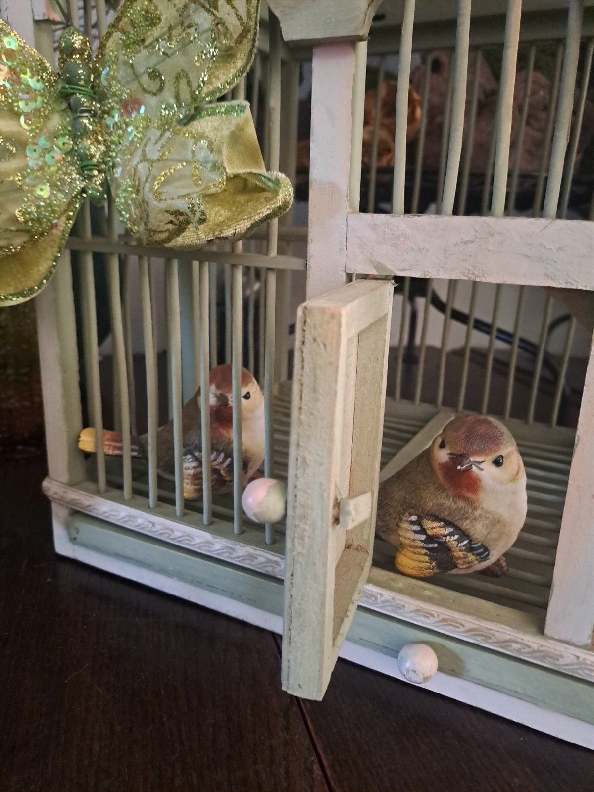 pitrieten vogelkooi voor decoratie, Ophalen