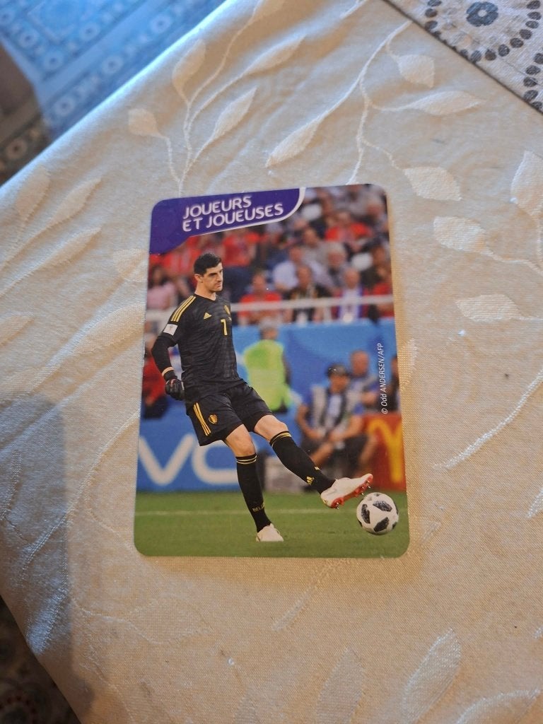 Voetbalkaart : Thibaut Courtois / België, Ophalen of Verzenden, Zo goed als nieuw, Spelerskaart