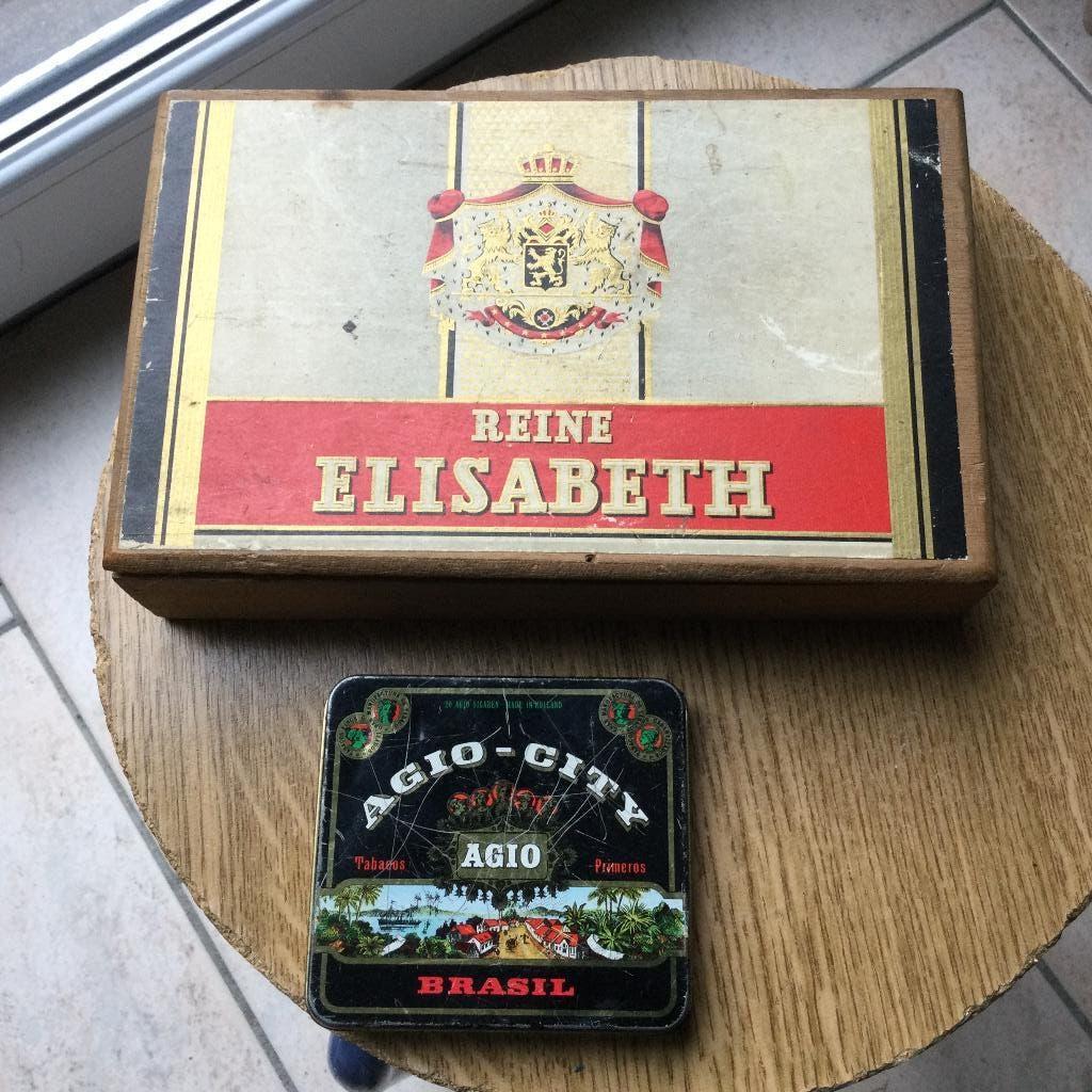 ANTIEKE DOZEN „REINE ELIZABETH” „AGIO-CITY”, Ophalen of Verzenden