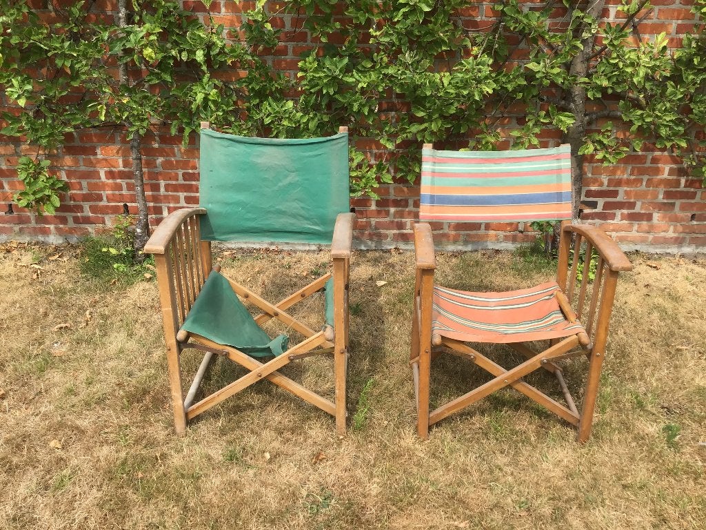 2 retro regisseursstoelen, merk torck., Ophalen