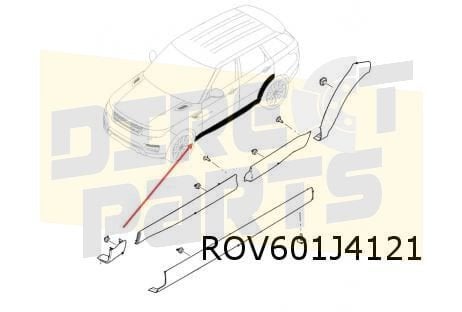 Range Rover Sport (5/05-10/17) stootlijst voorscherm Links o, Land Rover, -, Verzenden, -
