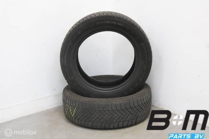 2 x 2055516 91H Michelin Alpin 5 DT met 4mm 205 55 16, Auto-onderdelen, Banden en Velgen, Gebruikt, Band(en)