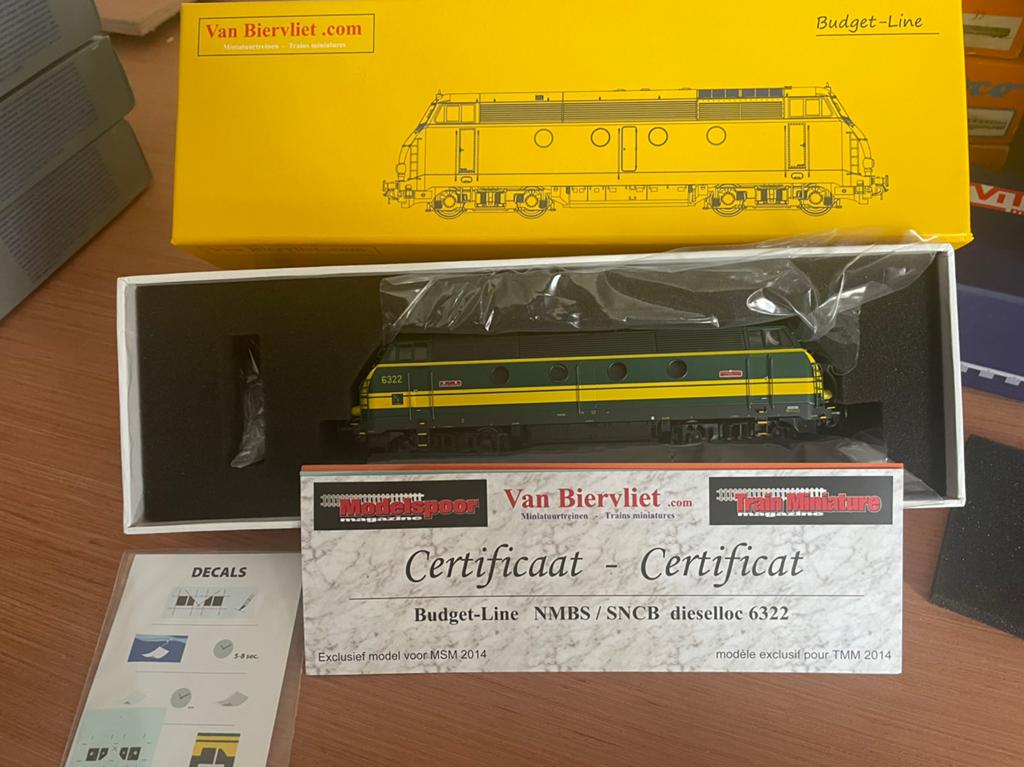 Van biervliet HO NMBS loc 6322 digitaal, Hobby en Vrije tijd, Nieuw, Ophalen, Overige merken, Gelijkstroom