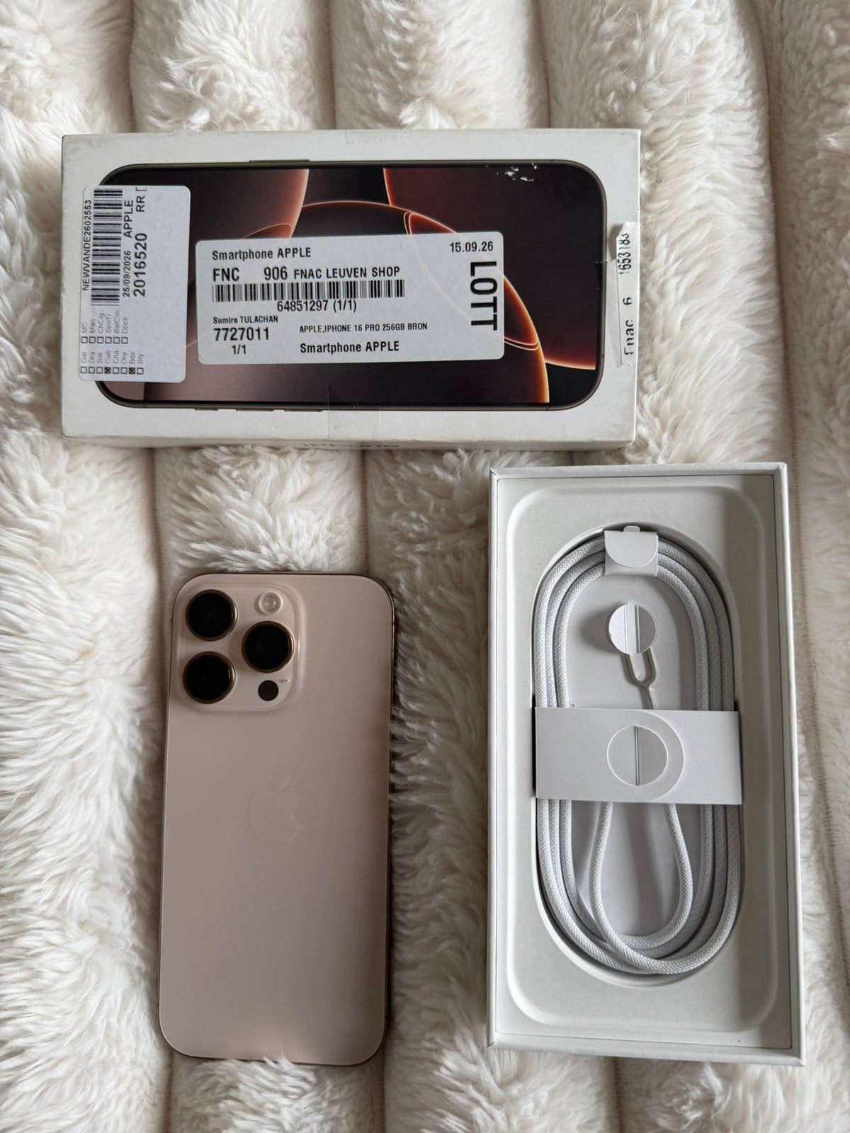 Apple iPhone 16 Pro 256GB Natural Titanium Perfecte conditie