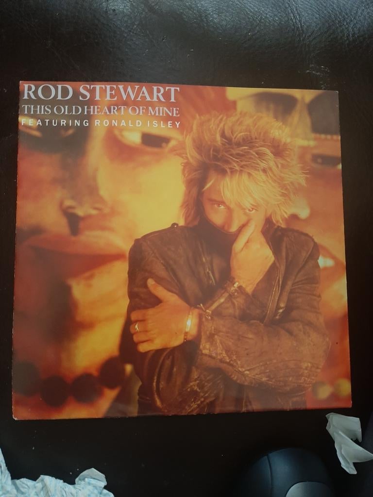 Vinyl 45trs- Rod Stewart- this old heart of mune, Ophalen of Verzenden, Gebruikt