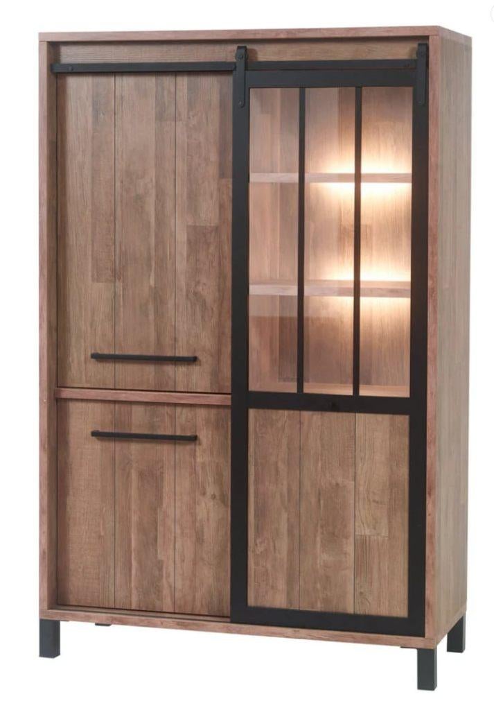 Kast Meubar - Vitrine Alcatraz  Old teak/Matt black, Ophalen