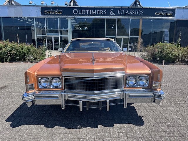 1974 Cadillac Eldorado cabrio - 8.2 V8 - rijklaar., Auto's, Overige kleuren, Cabriolet, Leder, 6 zetels