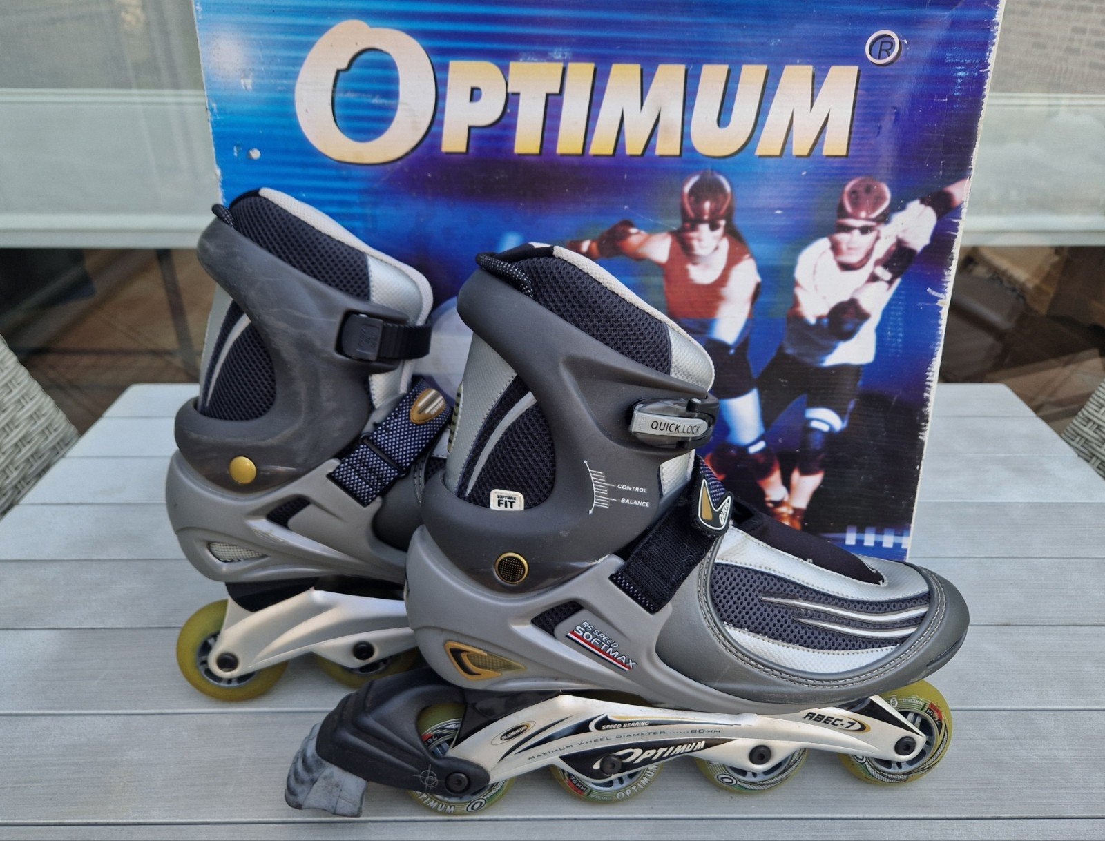 Inline skates Optimum, Sport en Fitness, Skeelers, Ophalen, Inline skates 4 wielen, Overige merken