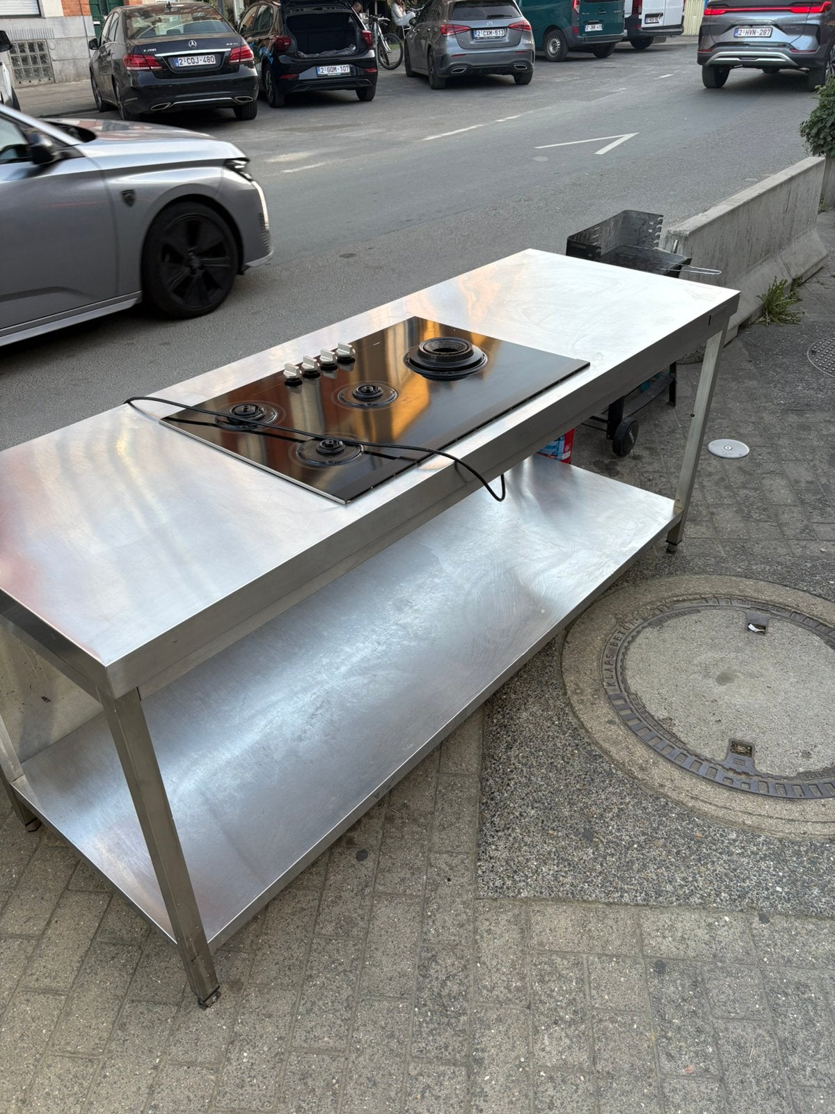Table inox ggmgastro professionelle, Enlèvement, Utilisé